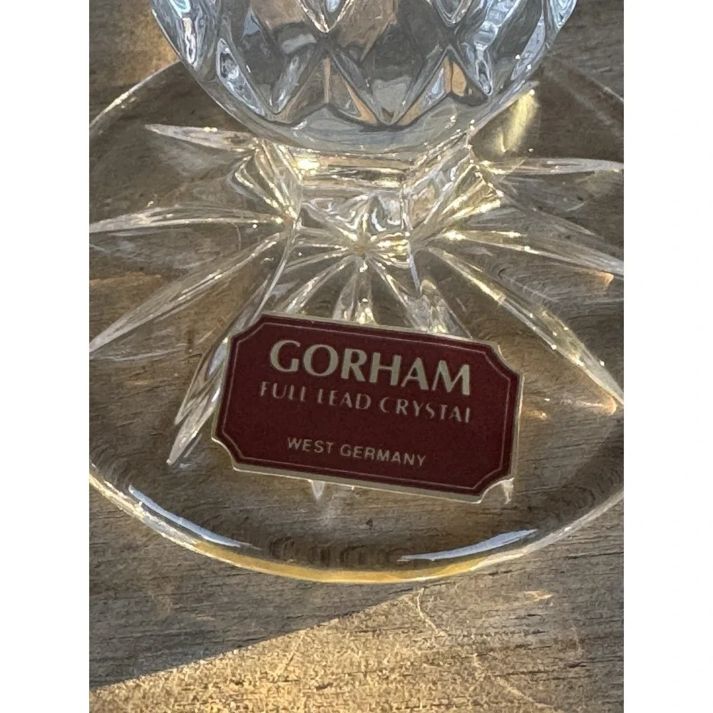 VTG Gorham Crystal‎ King Edward 8'' Bud Vase Made in West Germany